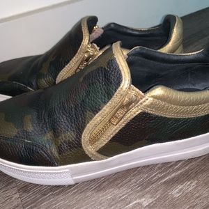 Ash Camo Slip-On Sneakers